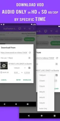 VodTwit Downloader for Twitch android App screenshot 4